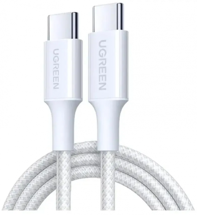 UGREEN L502 65250 100W USB-C/USB-C PD Жылдам зарядтау кабелі 1M