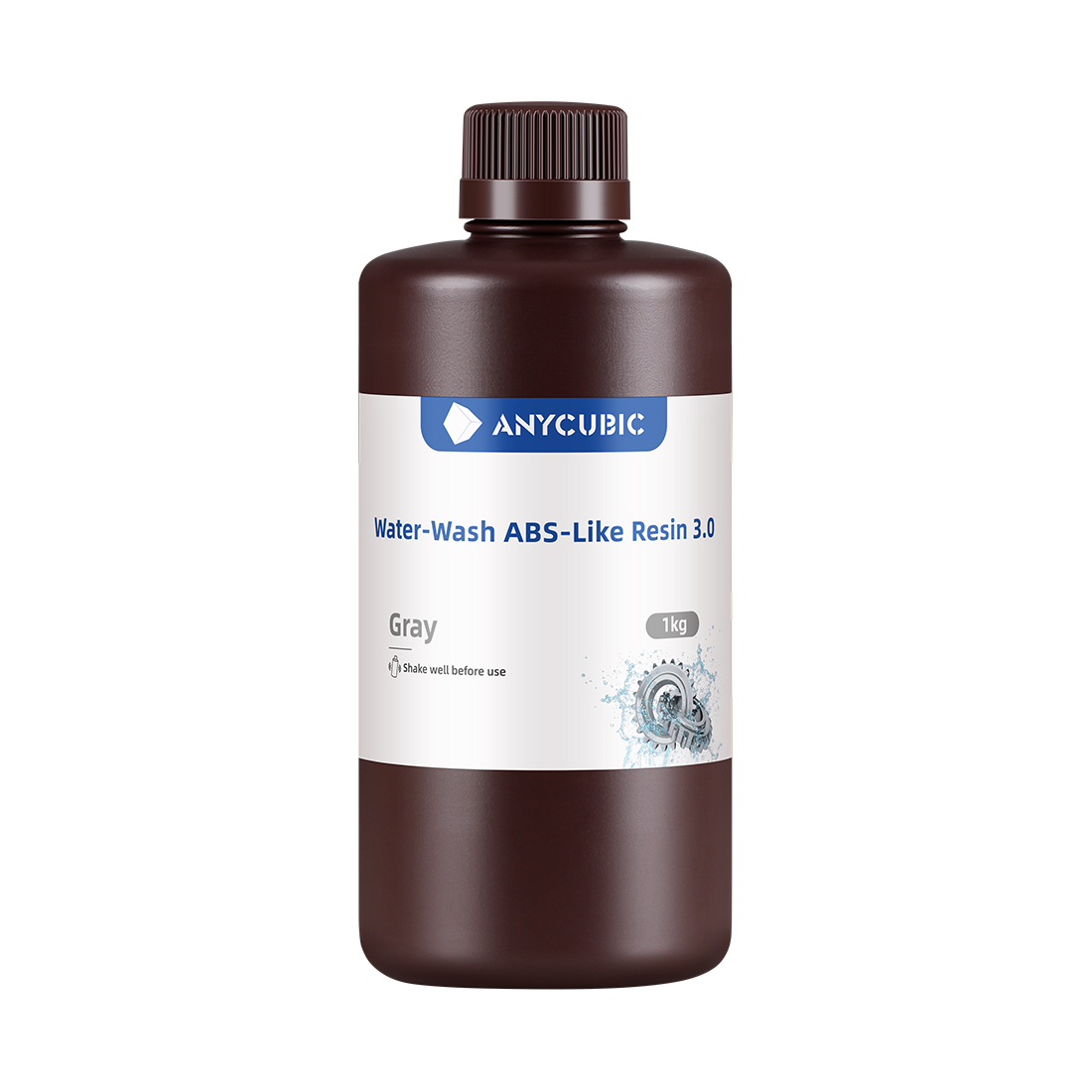 Фотополимерная смола для 3D-печати Anycubic Water-Wash ABS-Like Resin 3.0 SSXAB3GY-10, 1 литр, Серый