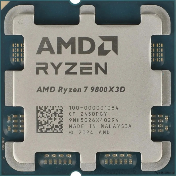 Процессор AMD Ryzen 7 9800X3D, AM5, 8C/16T, 4.5GHz base, 5.4GHz Turbo, L3 128Mb 3D V-Cache