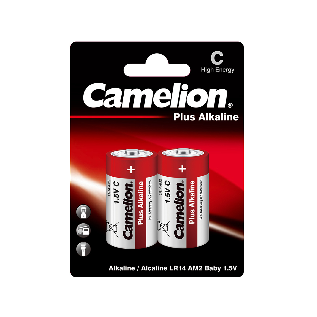 Батарейка CAMELION LR14-BP2 Plus Alkaline C 1.5V 8450 mAh 2 шт.