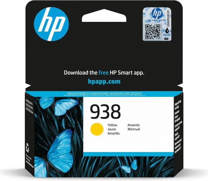 Струйный картридж HP 4S6X7PE желтый 938 (800 стр)