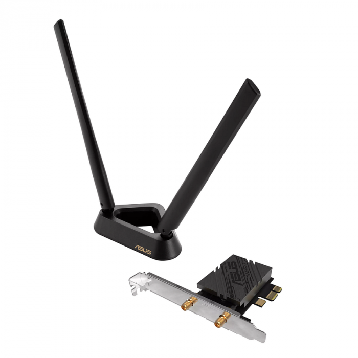 ASUS PCE-BE92BT сымсыз адаптер, WiFi7 PCI-E, 2 сыртқы антенна, 6GHz, Bluetooth 5.4, WPA3