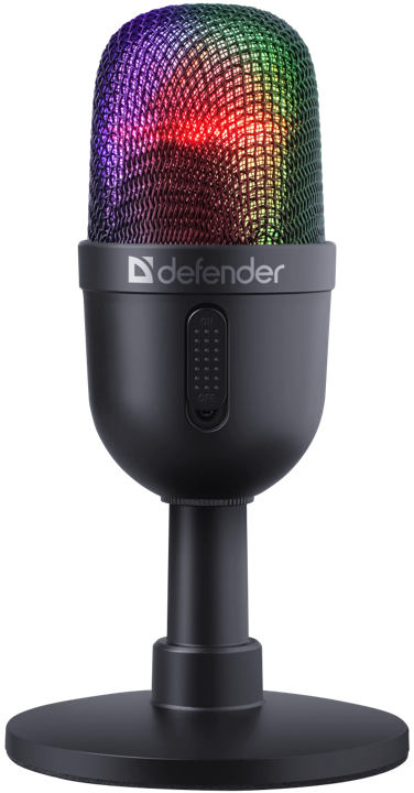 Ойын стрим микрофоны Defender Forte GMC 350 USB қара