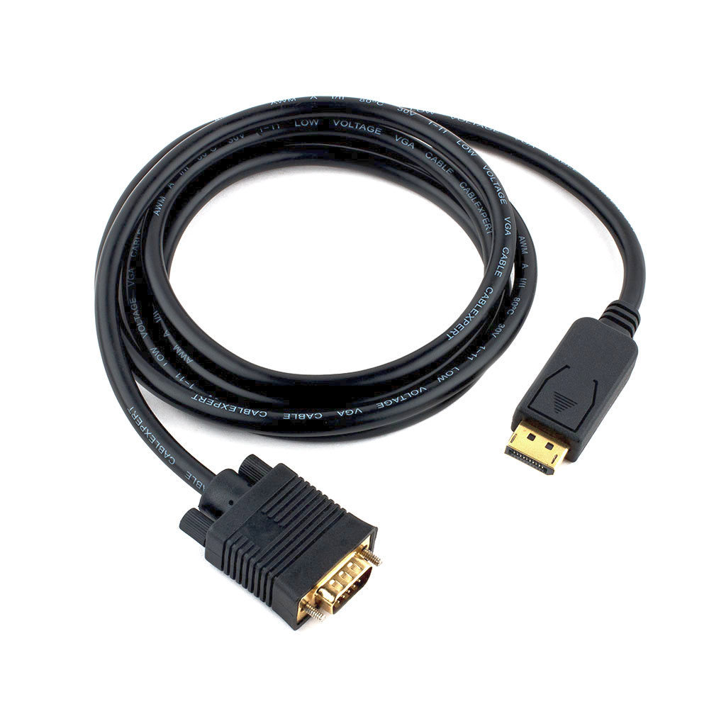 DisplayPort->VGA кабелі Cablexpert CCP-DPM-VGAM-6, 1,8м, қара