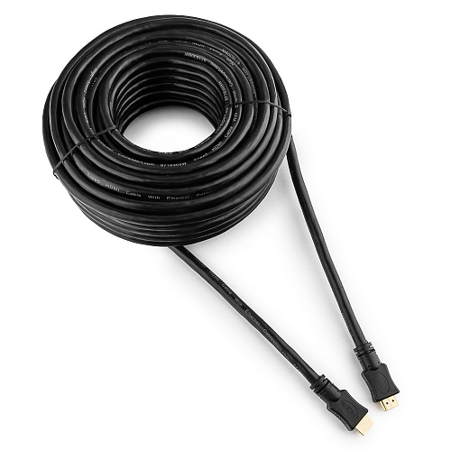 HDMI кабелі Cablexpert CC-HDMI4-20M, 20м, v1.4, 19M/19M, қара, алтын жалатылған разъемдер