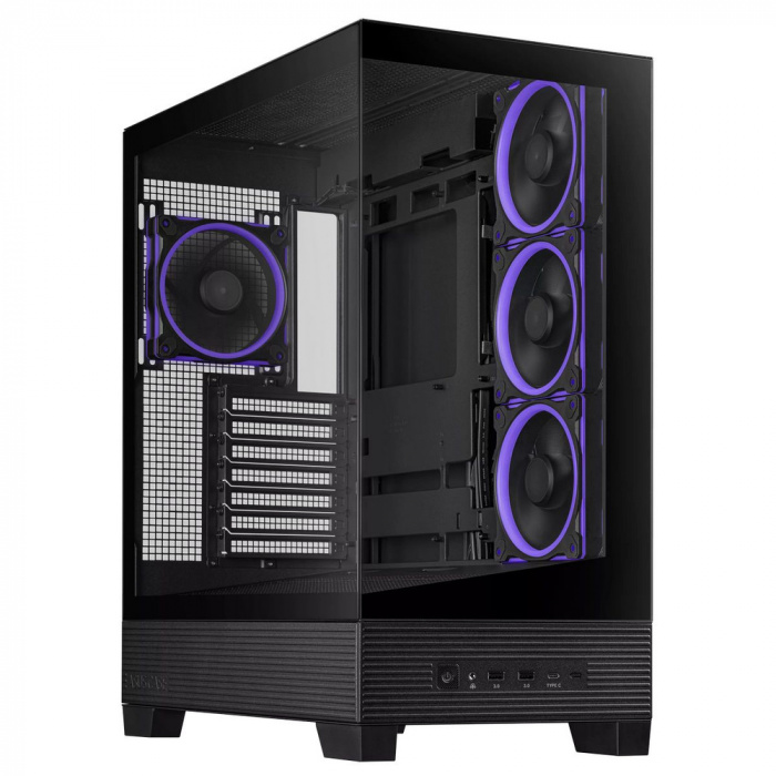 Корпус для ПК ASUS A31 PLUS TG ARGB Panoramic Design Case, BTF Support, BLACK