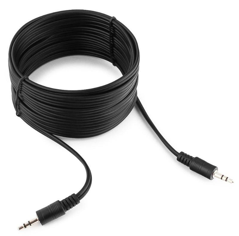 Аудио кабелі Cablexpert CCA-404-5M, джек 3.5 / джек 3.5, 5 м, қара