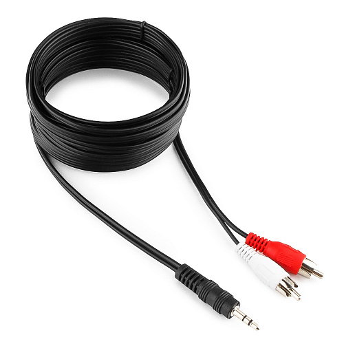 Аудио кабелі Cablexpert CCA-458-5M, джек 3.5 / 2xRCA, 5.0м