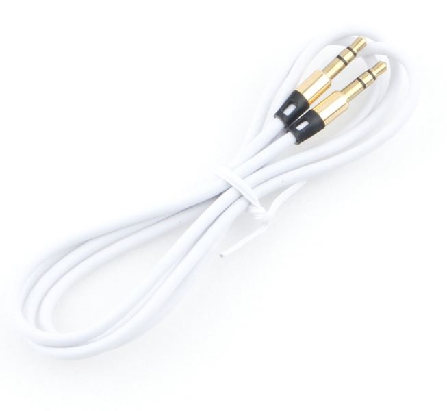 Кабель аудио Cablexpert CCAB-01-35MM-1MW, 3.5 джек (M)/3.5 джек (M), 1м, белый