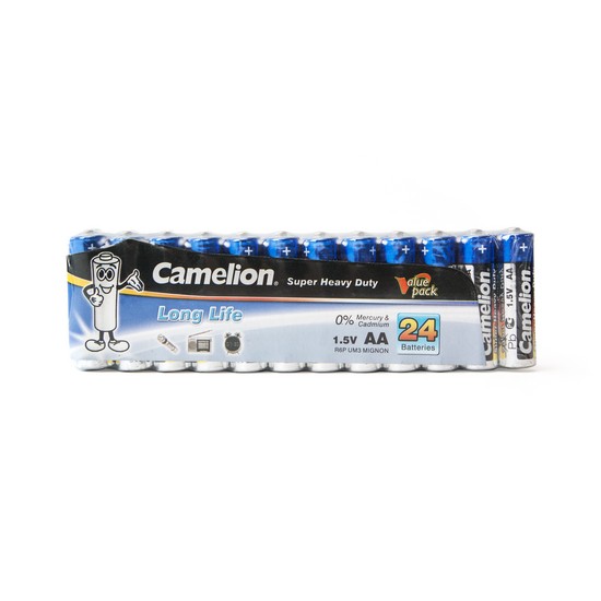 Батарейка, CAMELION, R6P-SP24B, Super Heavy Duty, AA, 1.5V, 1220 mAh, 24 шт. в плёнке