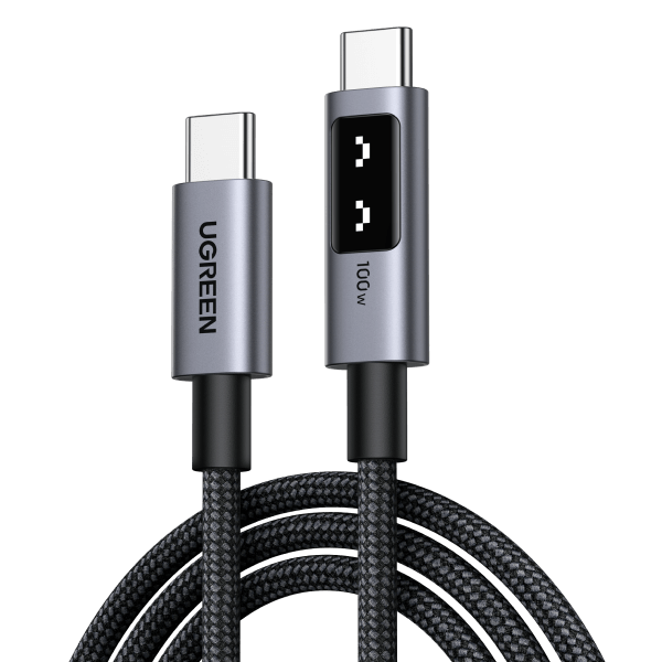 UGREEN L509 Uno USB-C/USB-C PD жылдам зарядтау кабелі 5A Max 1m, 35501
