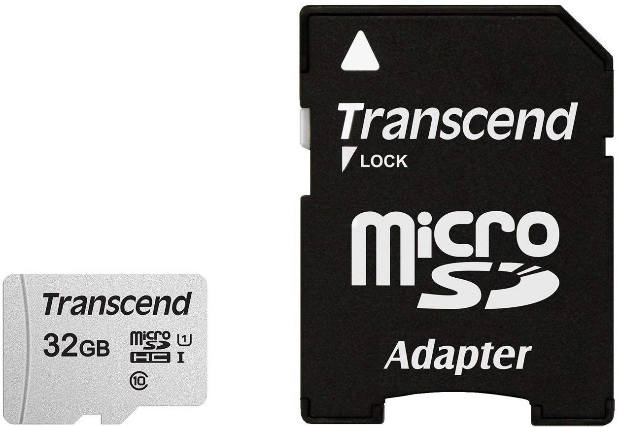 MicroSD 32GB Class 10 U1 Transcend TS32GUSD300S-A картасы