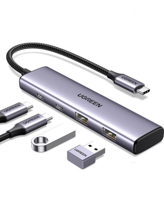 HUB UGREEN CM473 15395 USB-C To 2xUSB-A + 2xUSB-C 5Gbps