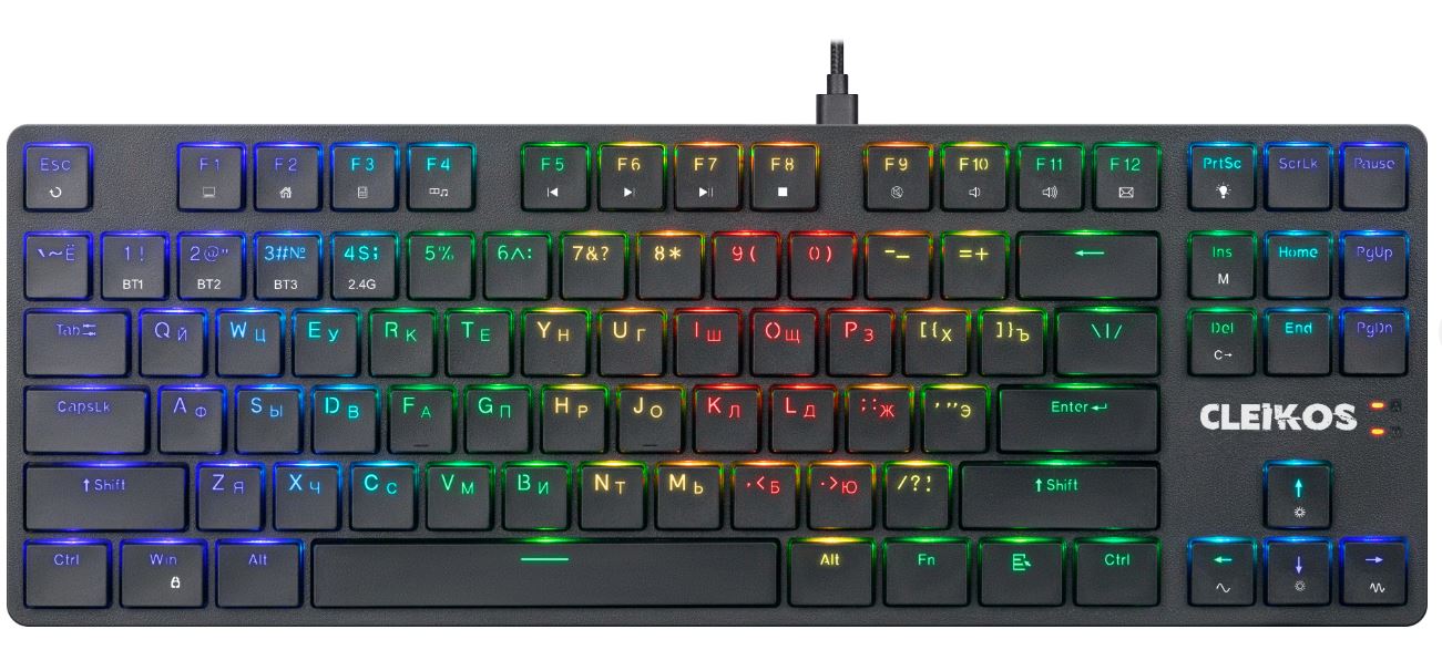 Клавиатура игровая механическая Defender Cleikos GK-135 RU,RGB черный