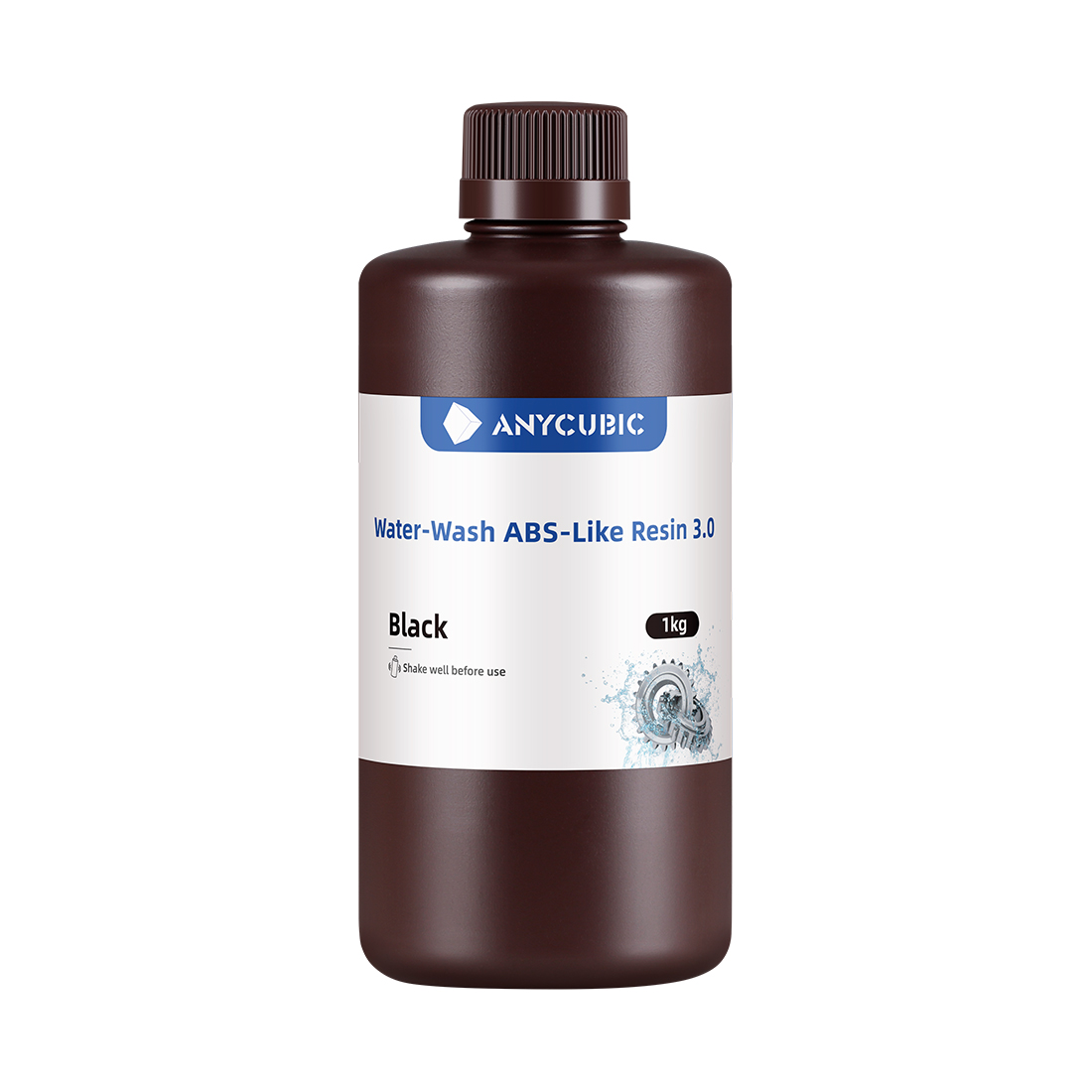 Фотополимерная смола Anycubic Water-Wash ABS-Like Resin 3.0, 1 литр, Черный