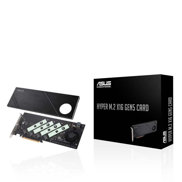 Карта расширения ASUS Hyper M.2 x16 Gen5 Card, 4xNVMe, M.2 (2242/2260/2280/22110).