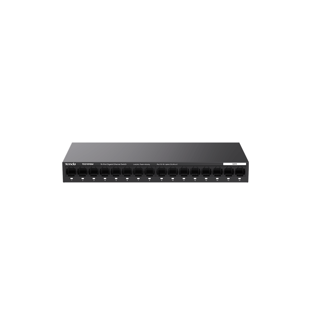 Tenda TEG1016M 16-портты Gigabit Ethernet коммутатор қара