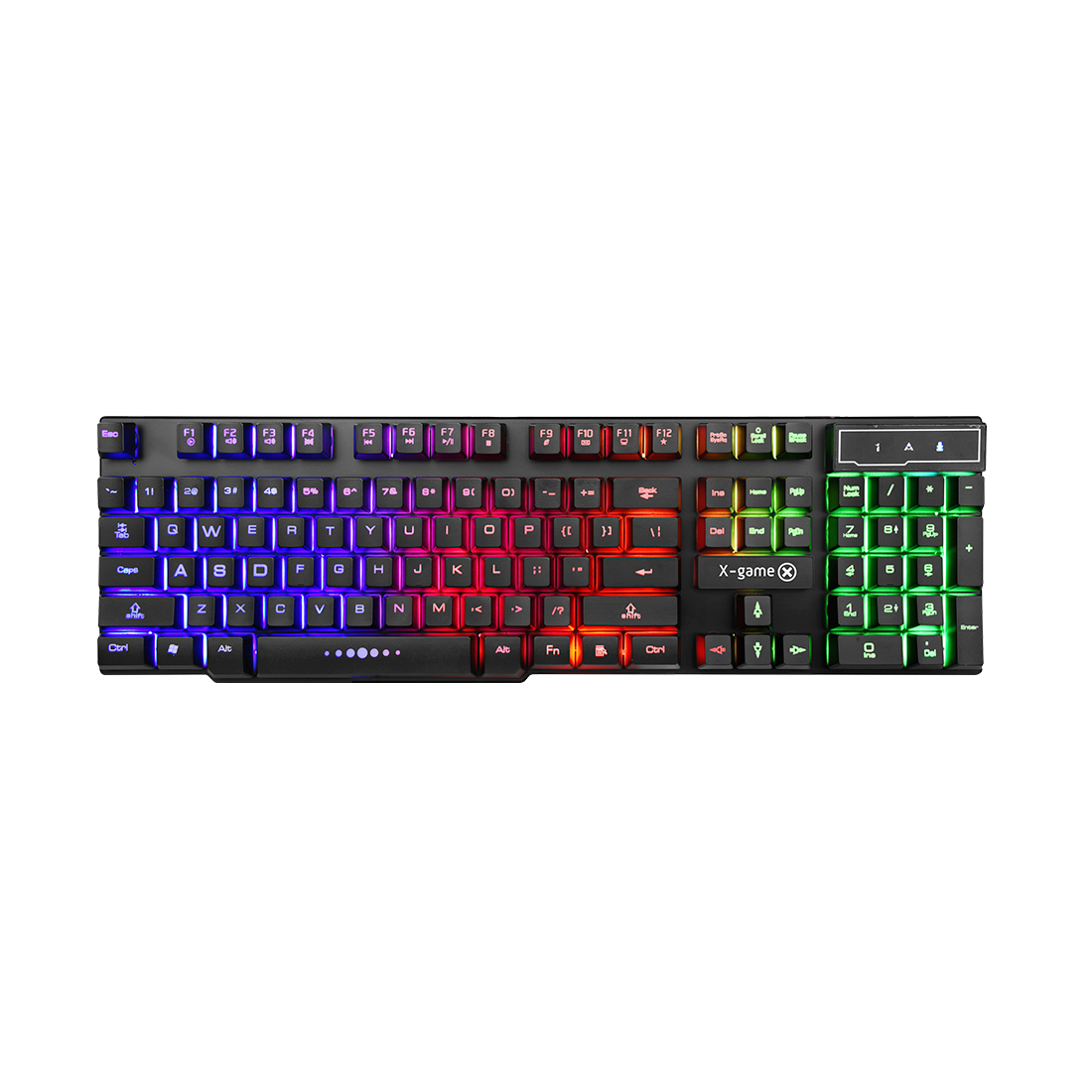 Клавиатура, XG, XK-200UB, USB, Кол-во стандартных клавиш 104, Размер: 439.2 x 141.5 x 25.5 мм., Длина кабеля 1,45 метра, Анг/Рус/Каз, Чёрная