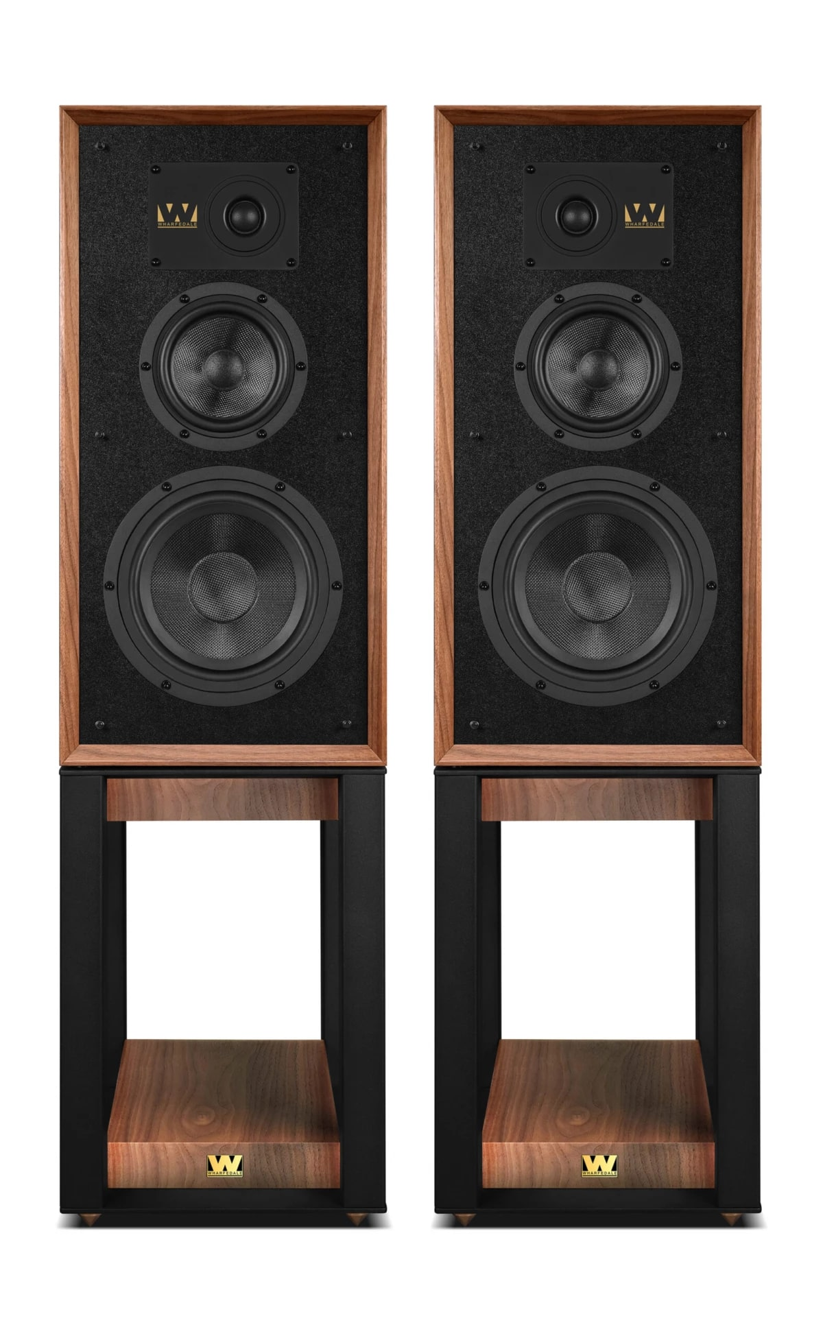 Wharfedale Super Linton стендтері бар акустикалық жүйе, жаңғақ