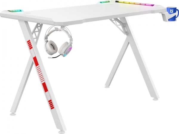 Компьютерный стол Defender Foton RGB с подставкой для кружки и крючком для гарнитуры