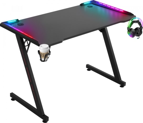 Компьютерный стол Defender Jupiter RGB с держателем для наушников и подставкой для кружки