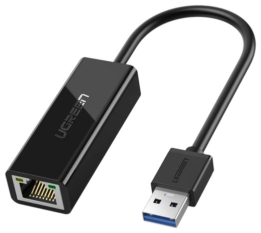 Ugreen USB 3.0-ден LAN RJ-45 конвертері қара