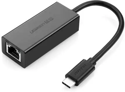 Ugreen USB 3.1м Type C-дан LAN RJ-45 қара конвертер
