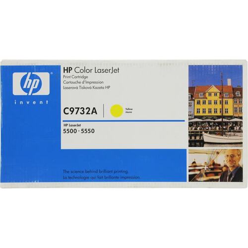 Картридж лазерный HP C9732A, Жёлтый, на 12000 страниц