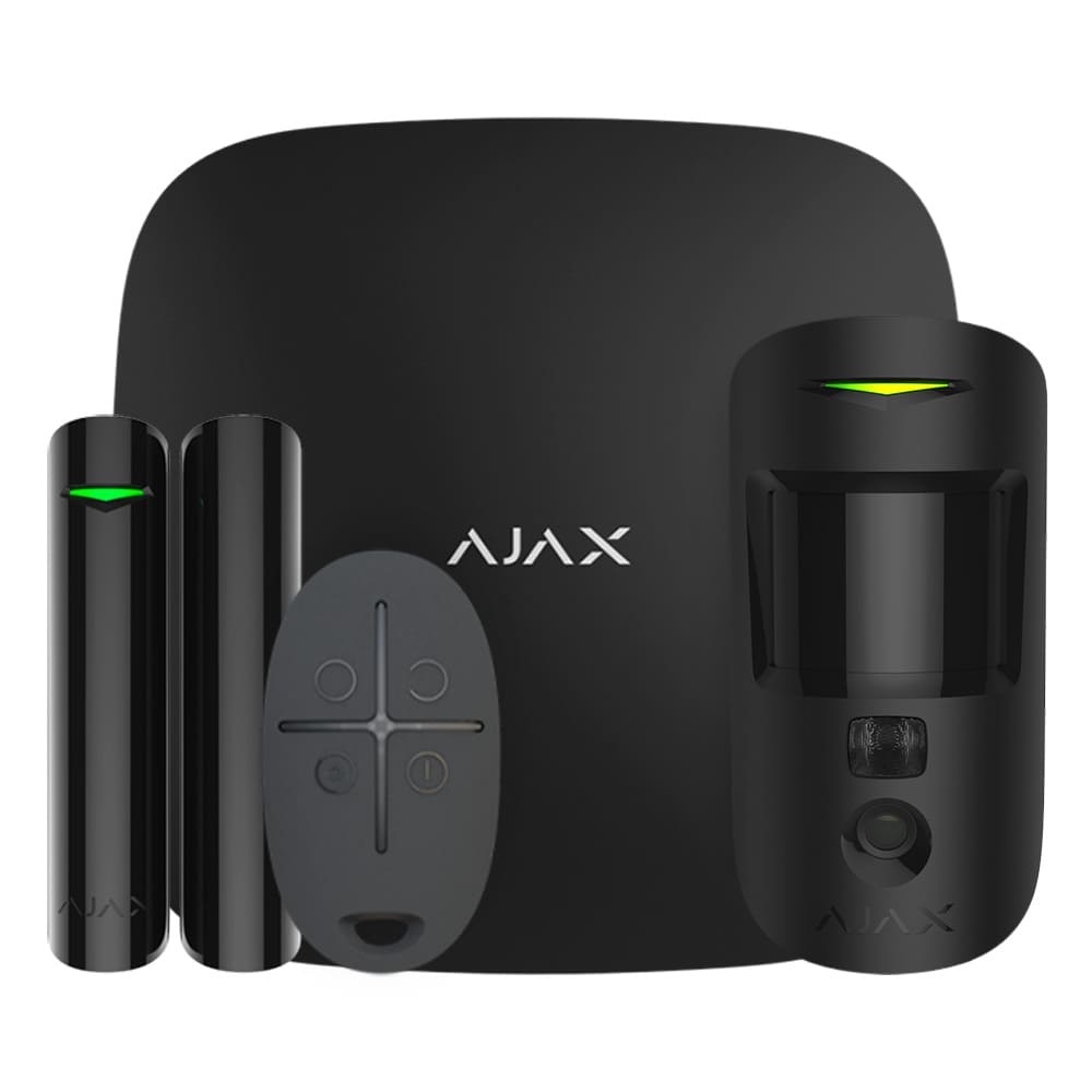 Ajax StarterKit Cam (black) қауіпсіздік сигнализациясы жинағы