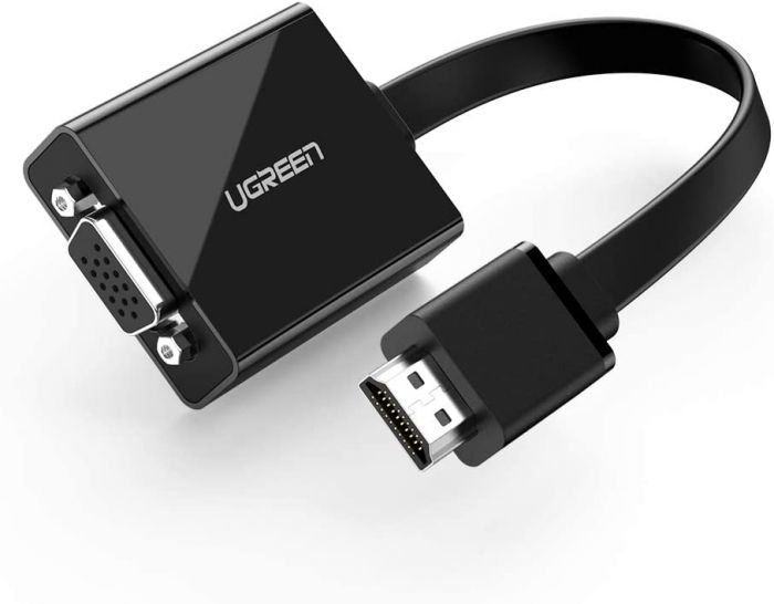 UGREEN MM103 HDMI to VGA Конвертер, 25см, Қара