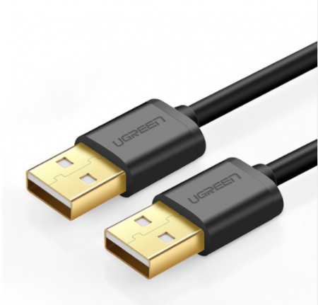 Кабель UGREEN US102 USB 2.0 A Male to A Male 1.5m (черный)