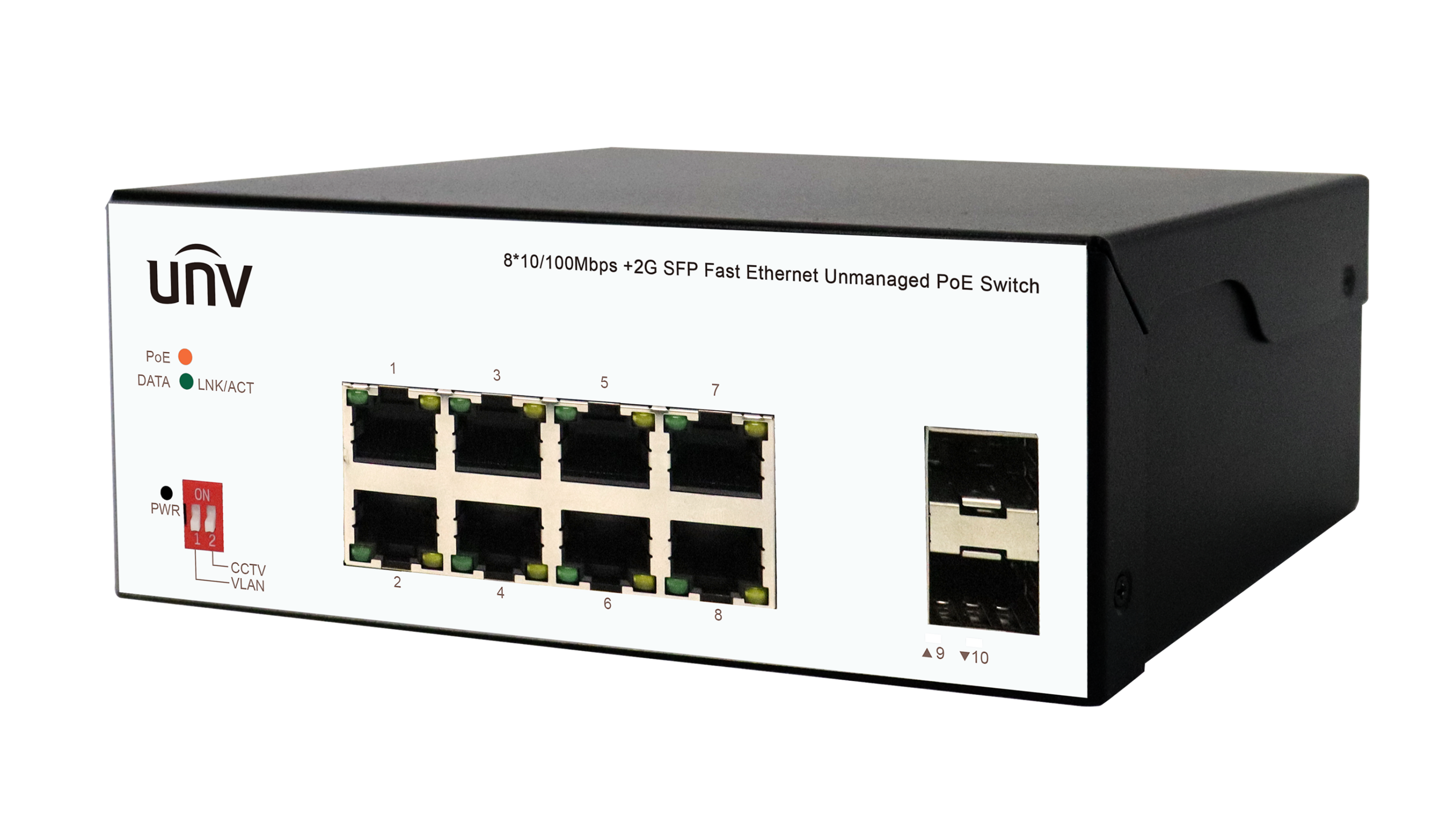 Uniview ISW2000-8T2GP-POE-IN коммутатор