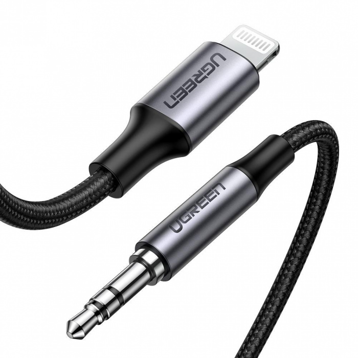 UGREEN US315 Lightning to 3.5mm Audio Adapter Aluminium Braided, 2m, 70862