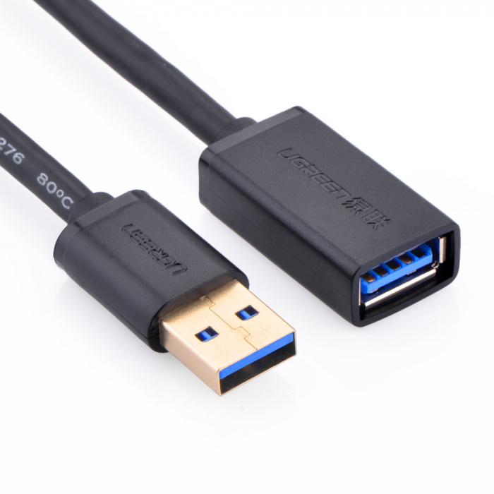 UGREEN US129 USB 3.0 ұзартқыш еркек кабелі 2м (қара)