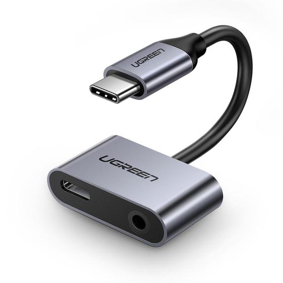 Ugreen CM193 Type C Male To 3.5mm Audio+ Type C Female Adapter, 50596
