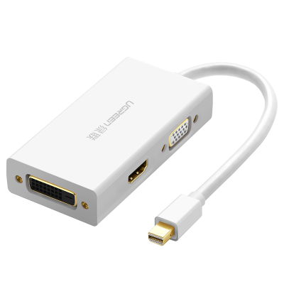 Конвертер Ugreen MD114 Mini DP To HDMI/ VGA/ DVI(24+1) Черный, 20418