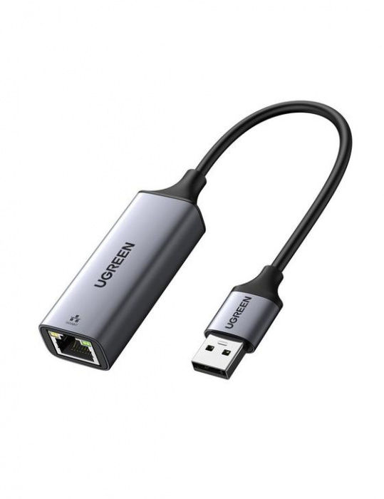 UGREEN CM209 USB to RJ45 Ethernet адаптері алюминий корпус (космик сұр)