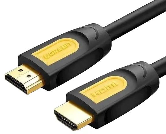 Кабель UGREEN HD101 HDMI Round Cable 2m (Желтый/Черный)
