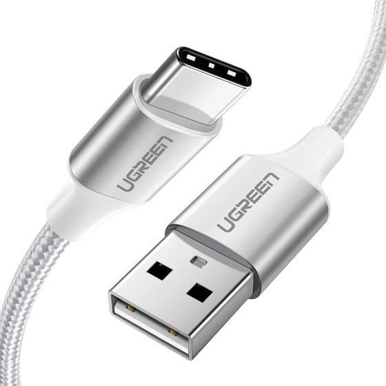 Кабель UGREEN US288 USB-A 2.0 to USB-C 1.5m (Белый)