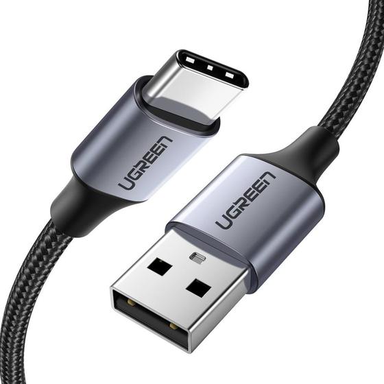 UGREEN US288 USB-A 2.0 to USB-C кабелі, 1м, қара