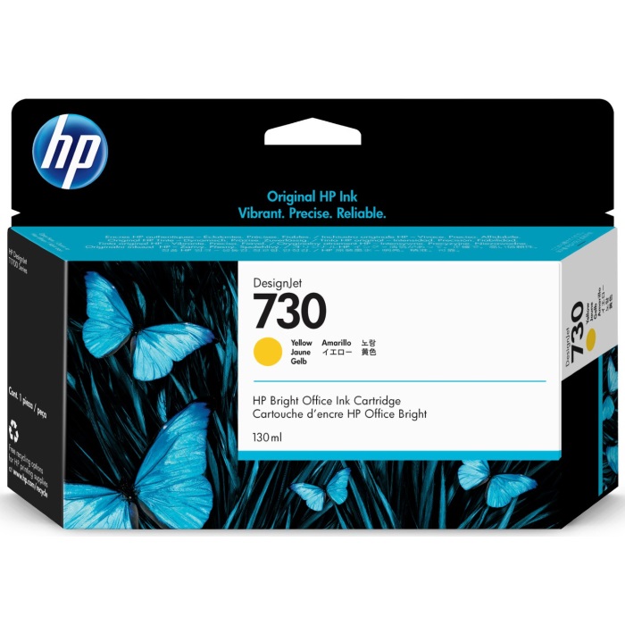 Струйлы картридж HP P2V64A 730 HP DesignJet үшін, 130 мл, сары