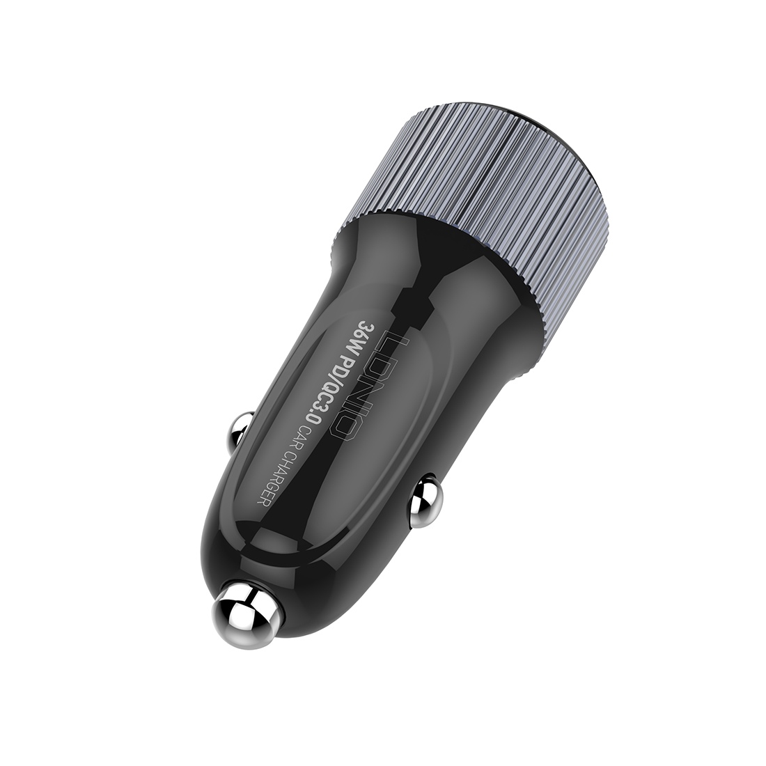 Автомобильное зарядное устройство LDNIO C510Q 2*USB(A,C) 5V 3.4A с кабелем Lightning (Iphone) 1м, Чёрный
