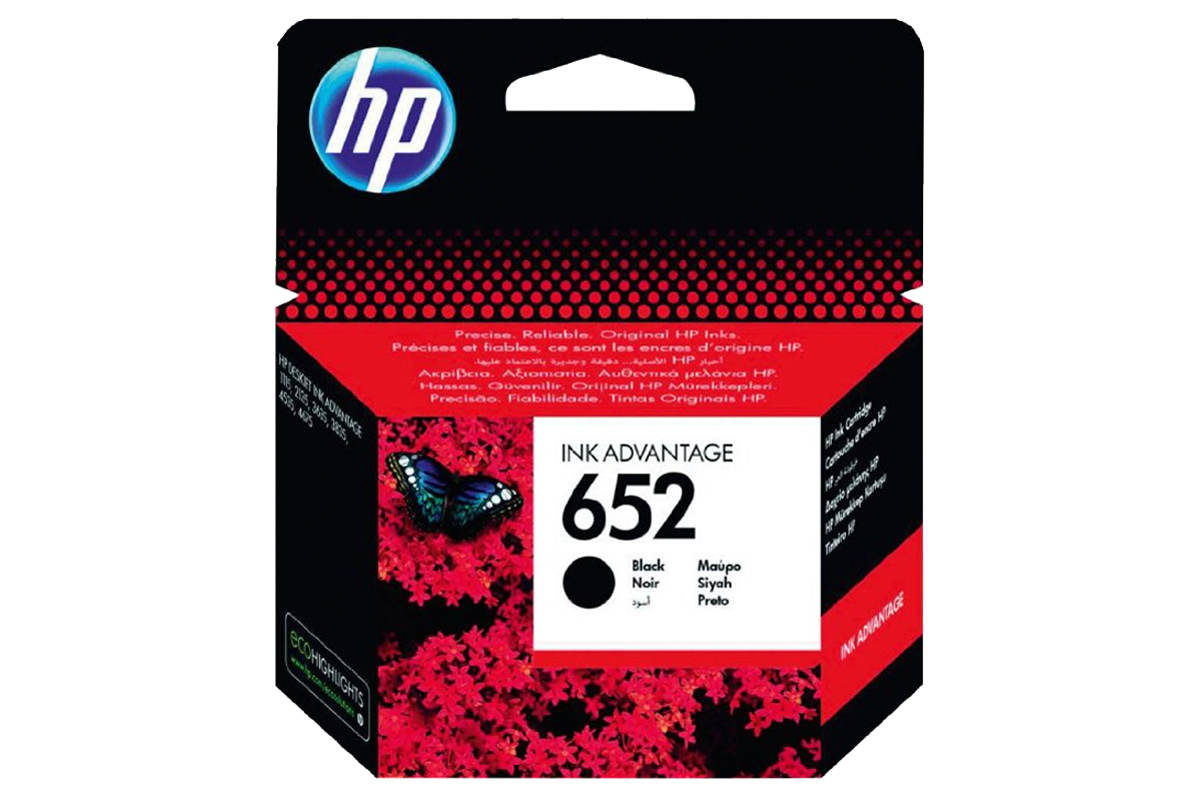 HP 652 Ink Advantage картриджі, F6V25AE, қара