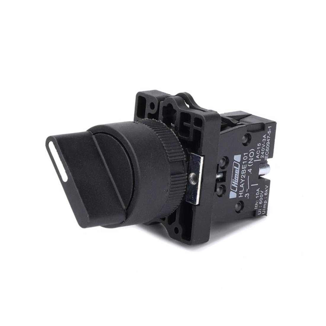 Переключатель 2 поз., Himel, HLAY2ED21, 1НО чёрный фиксируемый