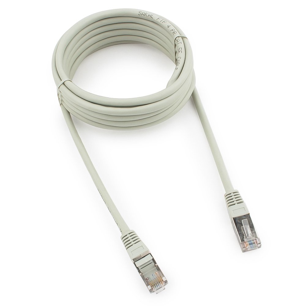 Патч-корд FTP Cablexpert PP22-3m кат.5e, 3м, литой, көпжильді (сұр)