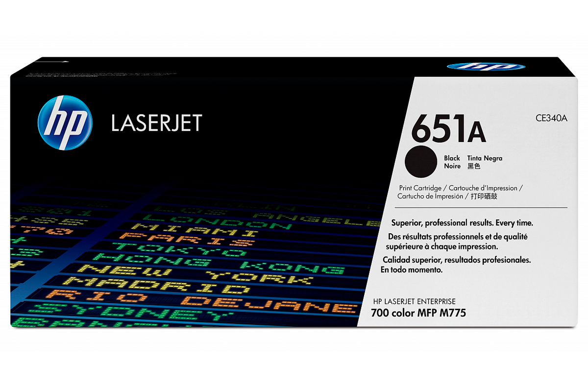 Черный картридж с тонером HP 651A