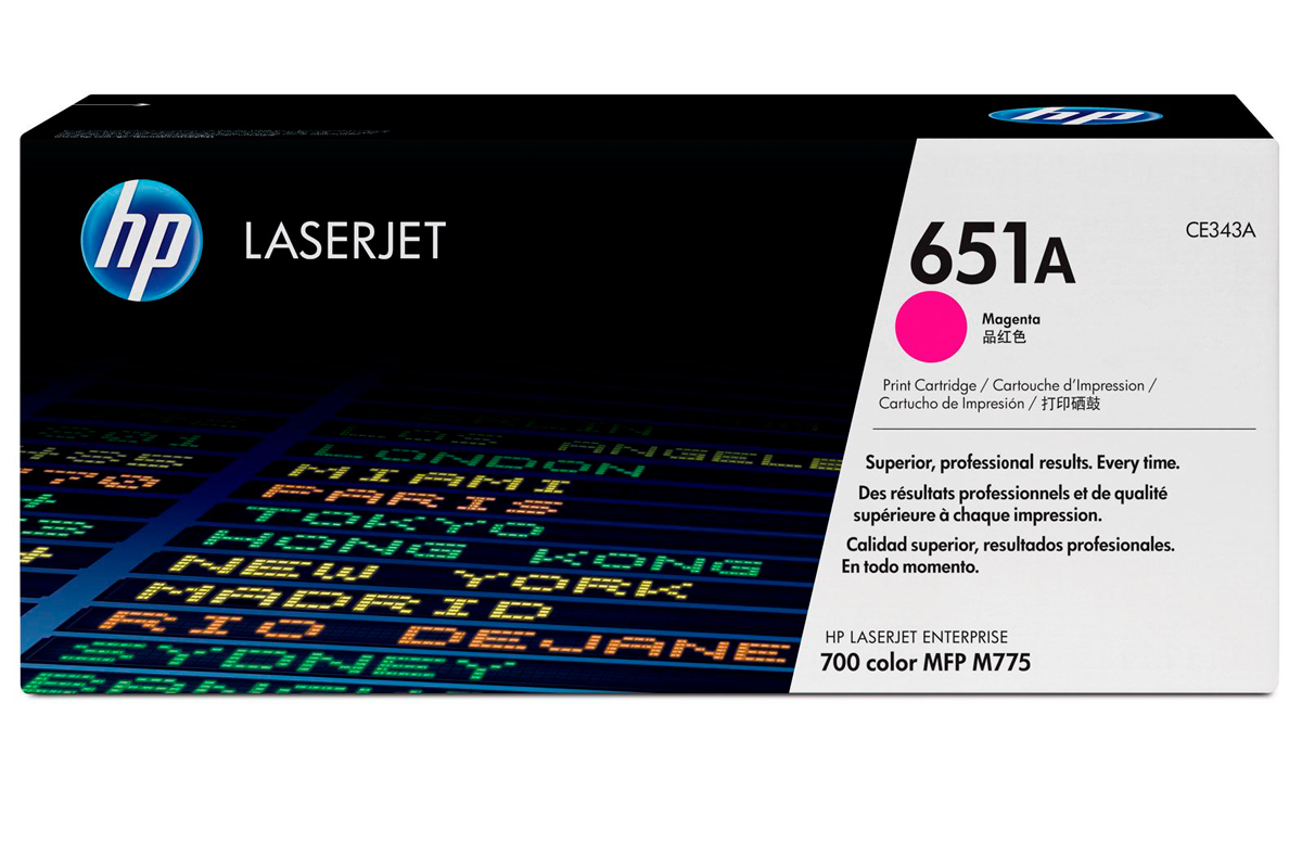 Пурпурный картридж с тонером HP 651A