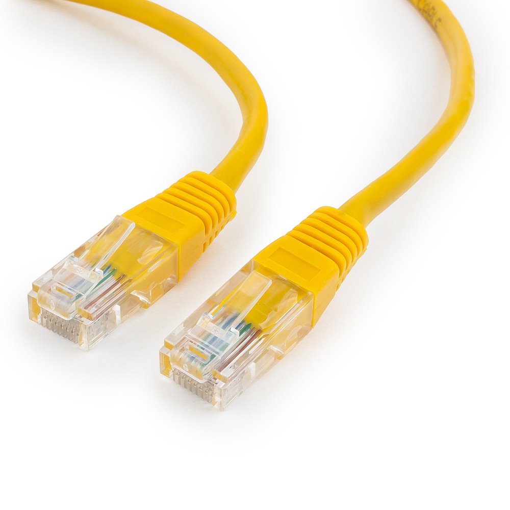 Патч-корд UTP Cablexpert PP12-0.5M/Y кат.5e, 0.5м, литой, көпжильді (сары)