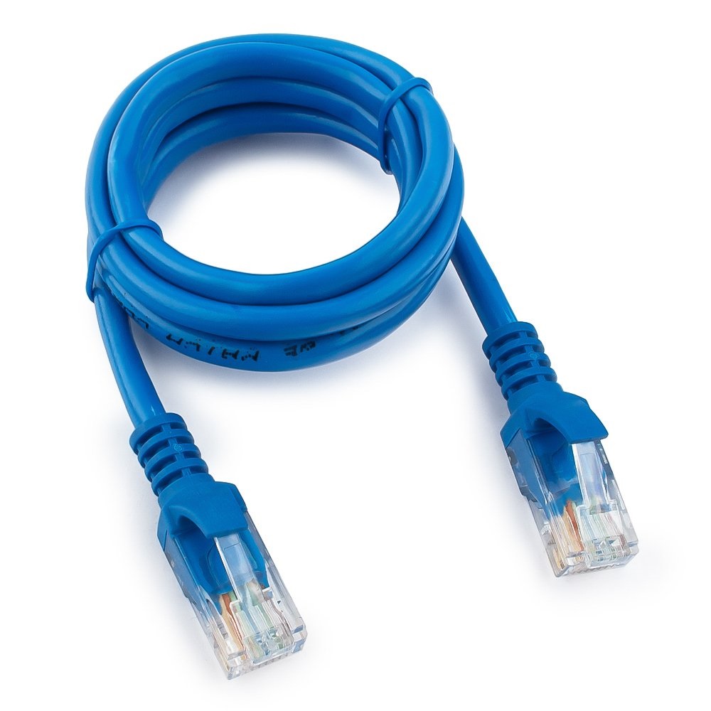 Патч-корд UTP Cablexpert PP12-1M/B кат.5e, 1м, литой, көпжильді (көк)