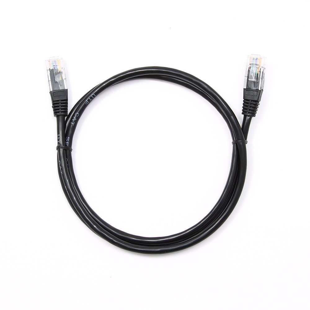 Патч-корд UTP Cablexpert PP12-1M/BK кат.5e, 1м, литой, көпжильді (қара)